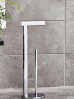 Next Chrome Oslo Toilet Roll Holder^ Bathroom Accessories