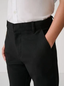 Clarks Black Slim Fit Boys Fastening School Trousers^BOY Tznius Pants