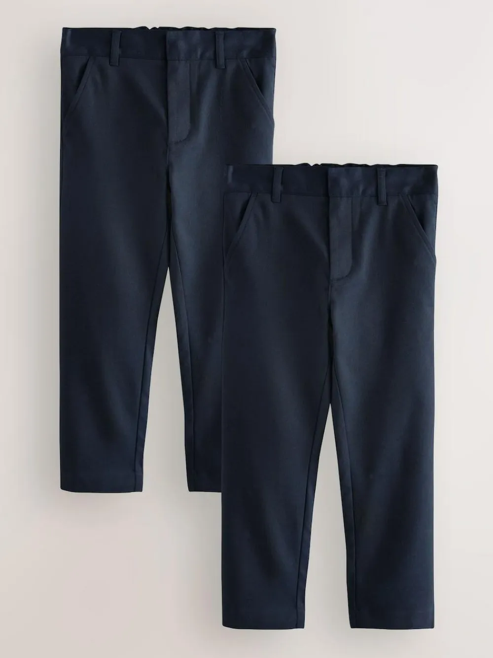 Clarks 2 Pack Regular Fit Fastening School Trousers Navy