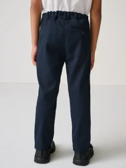 Discount Clarks Navy Slim Fit Boys Fastening School Trousers