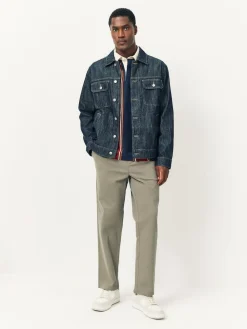 Hot Next Straight Fit Pleated Stretch Chinos Trousers With Elasticated Waist Clay