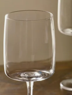 Next Clear Angular Set of 4 White Wine Glasses^ Glassware