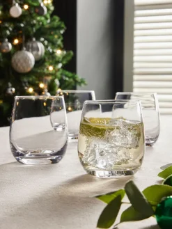 Next Clear Nova Tumbler Glasses Set of 4 Short Tumbler Glasses^ Glassware