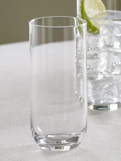 New Next Hollis Set of 4 Tall Tumbler Glasses Clear Solid