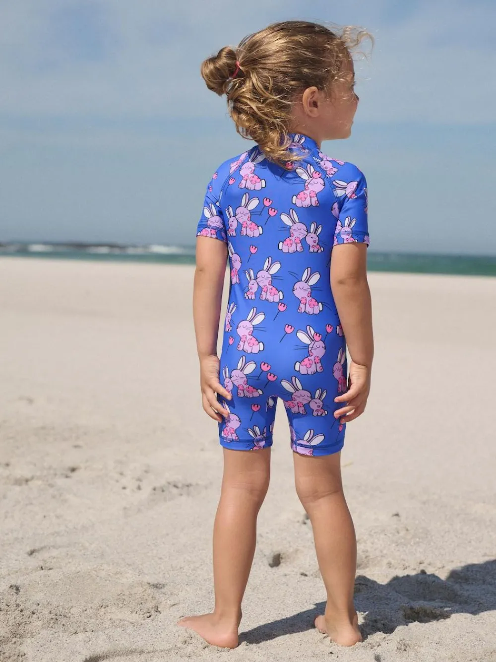 New Next Cobalt Blue Bunny Sunsafe Swimsuit (3mths-10yrs)
