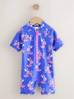 New Next Cobalt Blue Bunny Sunsafe Swimsuit (3mths-10yrs)