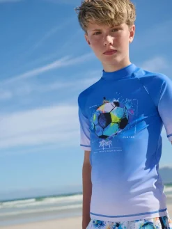 Discount Next Cobalt Blue Football Short Sleeve Rash Vest (1.5-16yrs)