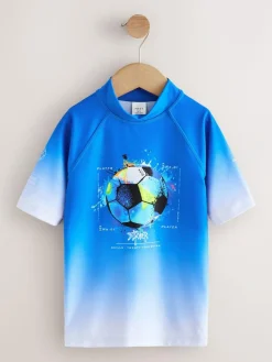 Discount Next Cobalt Blue Football Short Sleeve Rash Vest (1.5-16yrs)