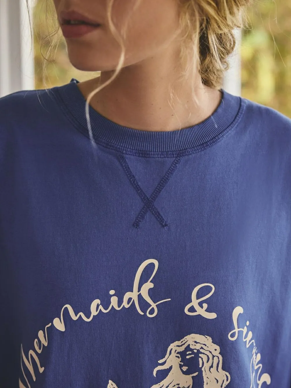 Next Cobalt Blue Graphic Nightie^Women All Night & Lounge|Nightwear