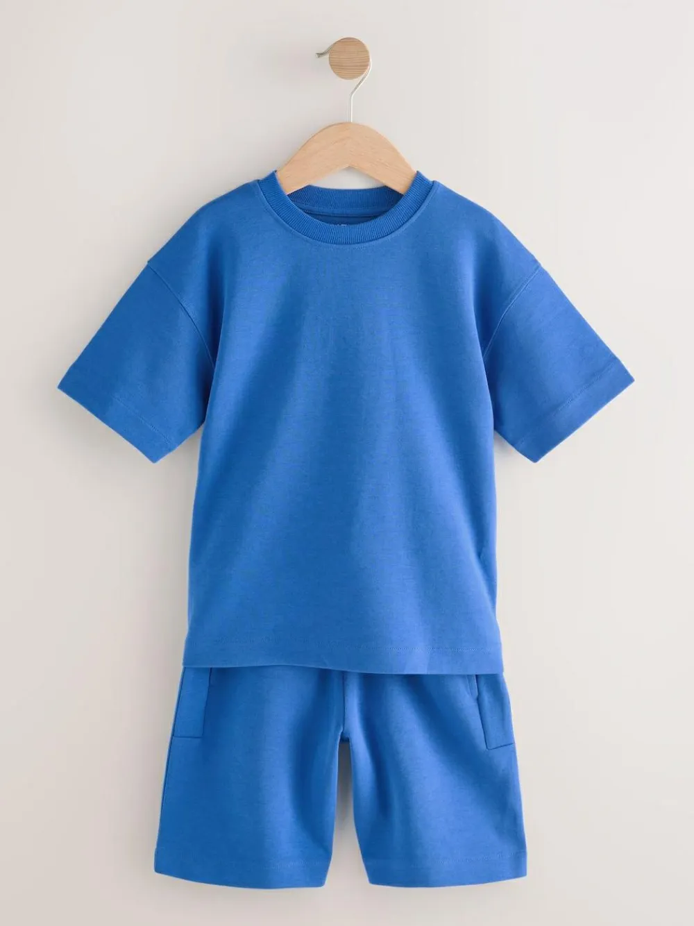 Best Next Relaxed Fit Heavyweight T-Shirt and Shorts Set (3-16yrs) Cobalt Blue