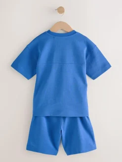 Best Next Relaxed Fit Heavyweight T-Shirt and Shorts Set (3-16yrs) Cobalt Blue