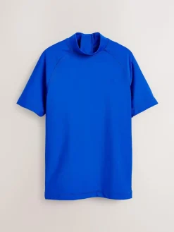 Next Cobalt Blue Short Sleeve Rash Vest (1.5-16yrs)^BOY Swimwear