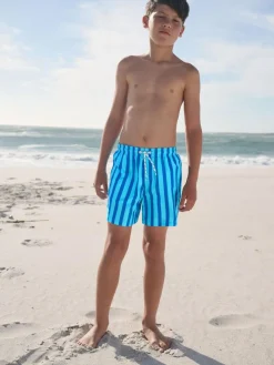 Discount Next Stripe Swim Shorts (3-16yrs) Cobalt Blue