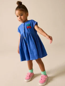 Next Textured Short Sleeve Dress (3mths-8yrs)^ Dresses|Dresses