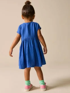 Next Textured Short Sleeve Dress (3mths-8yrs)^ Dresses|Dresses