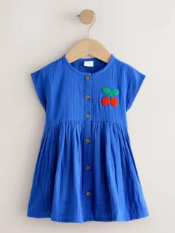 Next Textured Short Sleeve Dress (3mths-8yrs)^ Dresses|Dresses
