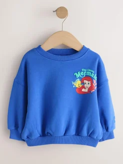 Online Next Cobalt Blue The Little Mermaid Crew Neck Sweatshirt (3mths-7yrs)