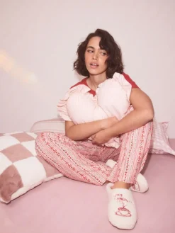 Next Coffee Mule Borg Slippers^Women All Night & Lounge