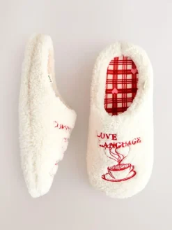 Next Coffee Mule Borg Slippers^Women All Night & Lounge