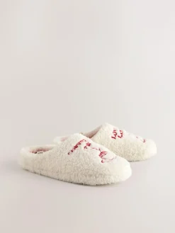 Next Coffee Mule Borg Slippers^Women All Night & Lounge