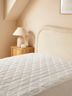 Next Collection Luxe 200 Thread Count 100% Cotton Regular Mattress Protector^ Duvets & Pillows