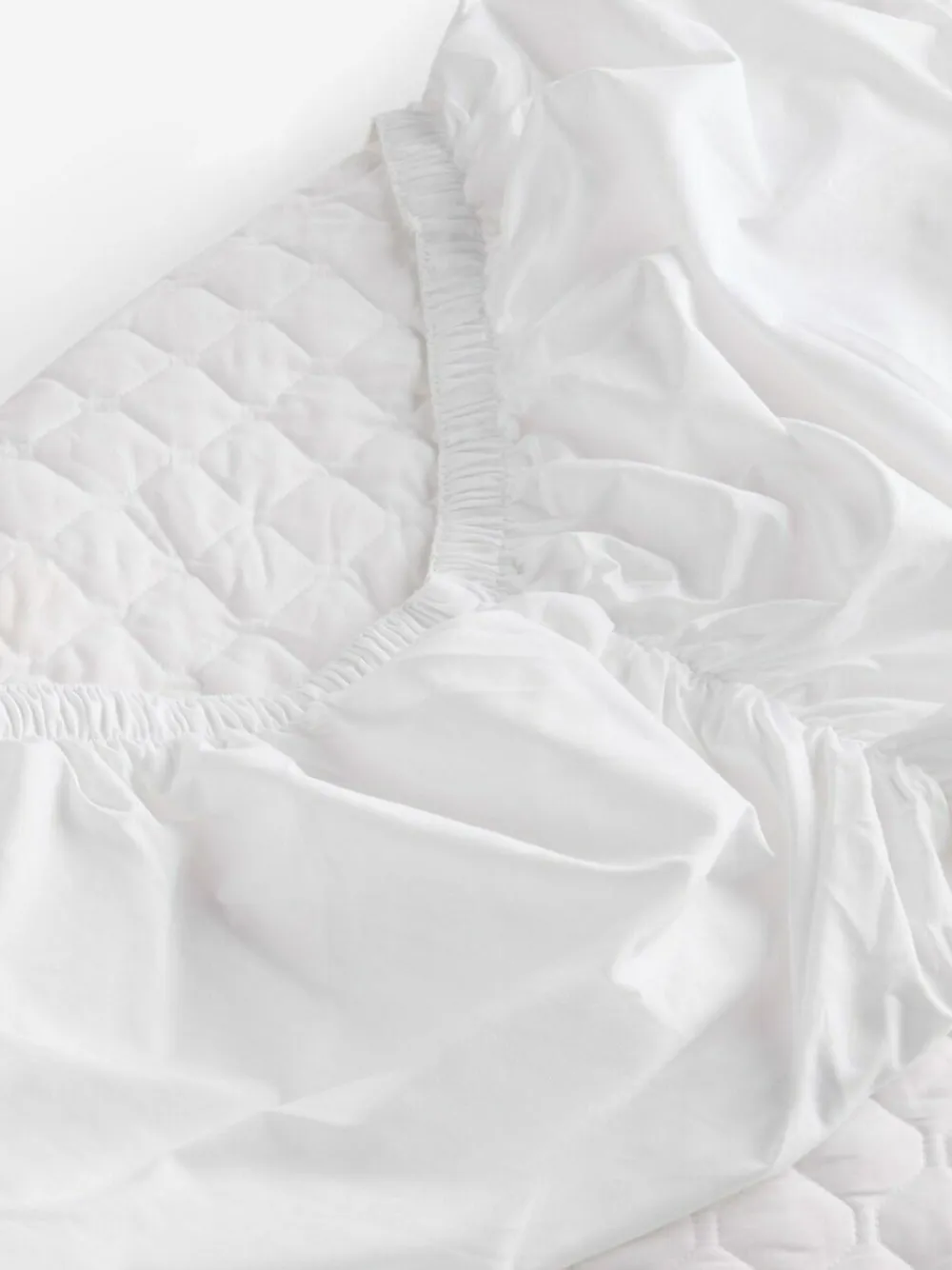 Next Collection Luxe 200 Thread Count 100% Cotton Regular Mattress Protector^ Duvets & Pillows