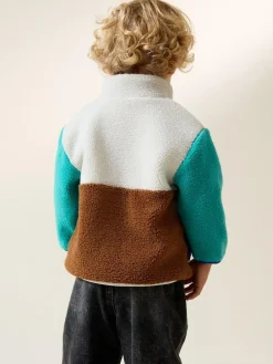 Discount Next Colourblock Plain Funnel Neck Fleece Zip Through Fleece (3mths-7yrs)