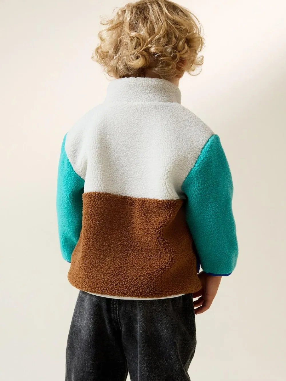 Discount Next Colourblock Plain Funnel Neck Fleece Zip Through Fleece (3mths-7yrs)