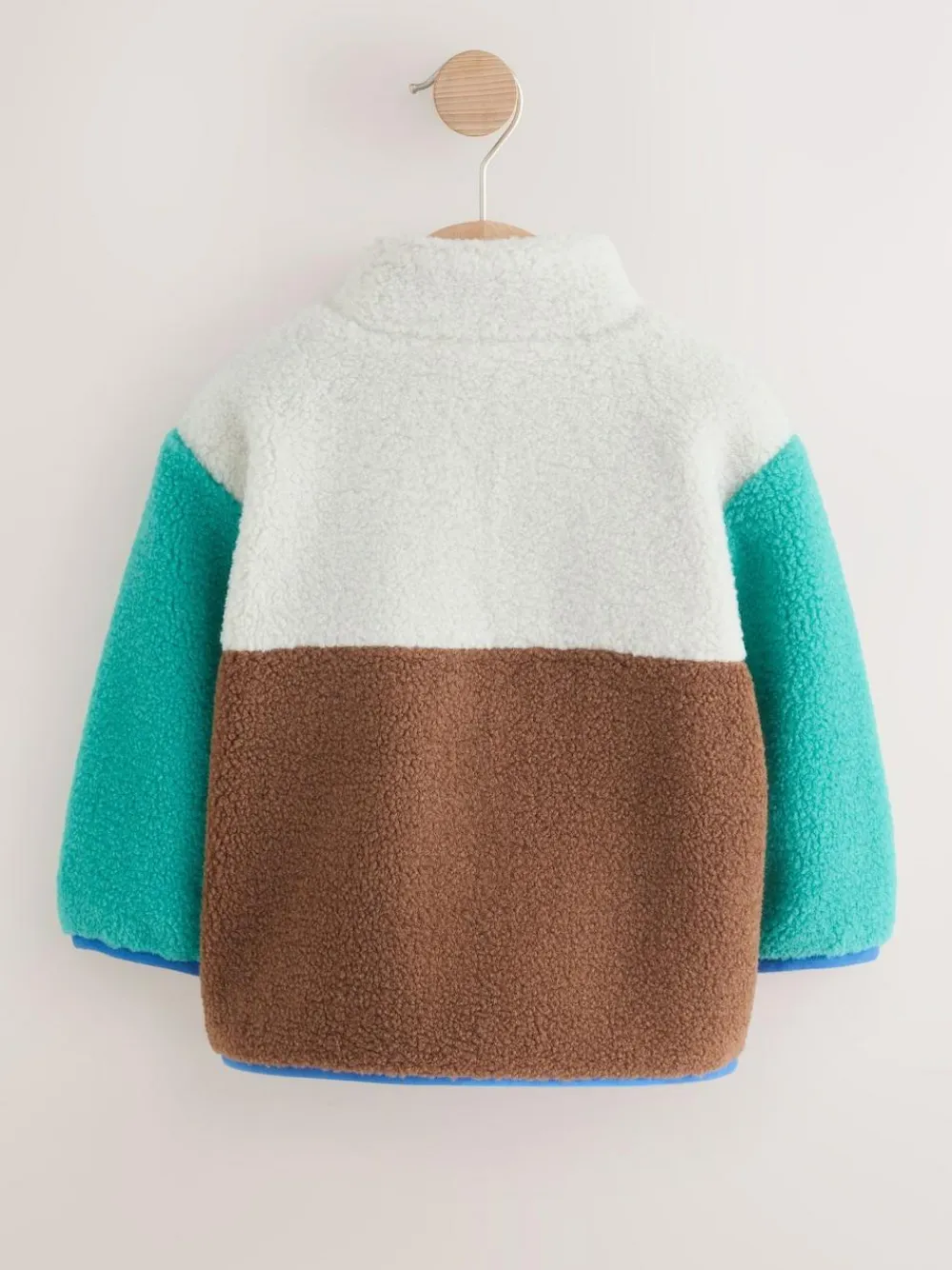 Discount Next Colourblock Plain Funnel Neck Fleece Zip Through Fleece (3mths-7yrs)