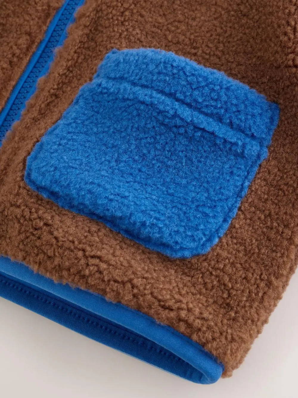 Discount Next Colourblock Plain Funnel Neck Fleece Zip Through Fleece (3mths-7yrs)