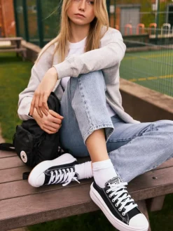 Outlet Converse All Star Move Chuck Ox Platform Trainers Black