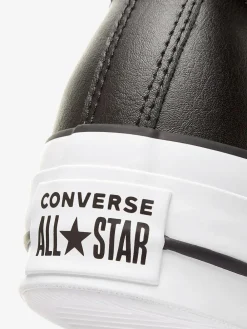 Online Converse Platform Lift Chuck Ox Leather Trainers Black