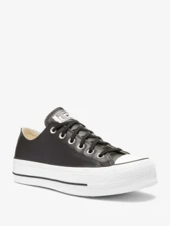 Online Converse Platform Lift Chuck Ox Leather Trainers Black