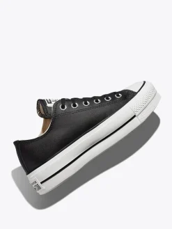 Online Converse Platform Lift Chuck Ox Leather Trainers Black
