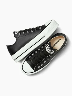 Online Converse Platform Lift Chuck Ox Leather Trainers Black