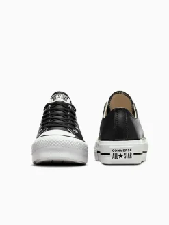 Online Converse Platform Lift Chuck Ox Leather Trainers Black