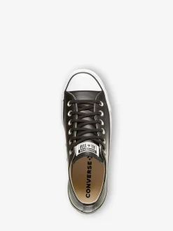 Online Converse Platform Lift Chuck Ox Leather Trainers Black