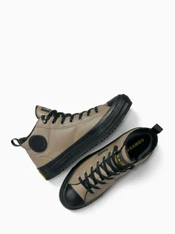 Hot Converse Chuck Taylor All Star Malden Street Mid Top Trainers Grey