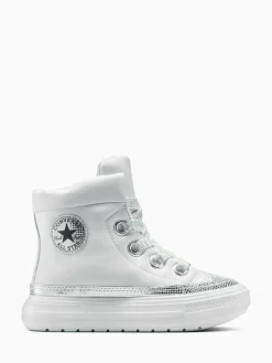 Clearance Converse Silver Chuck Taylor Kid Lift Trainers