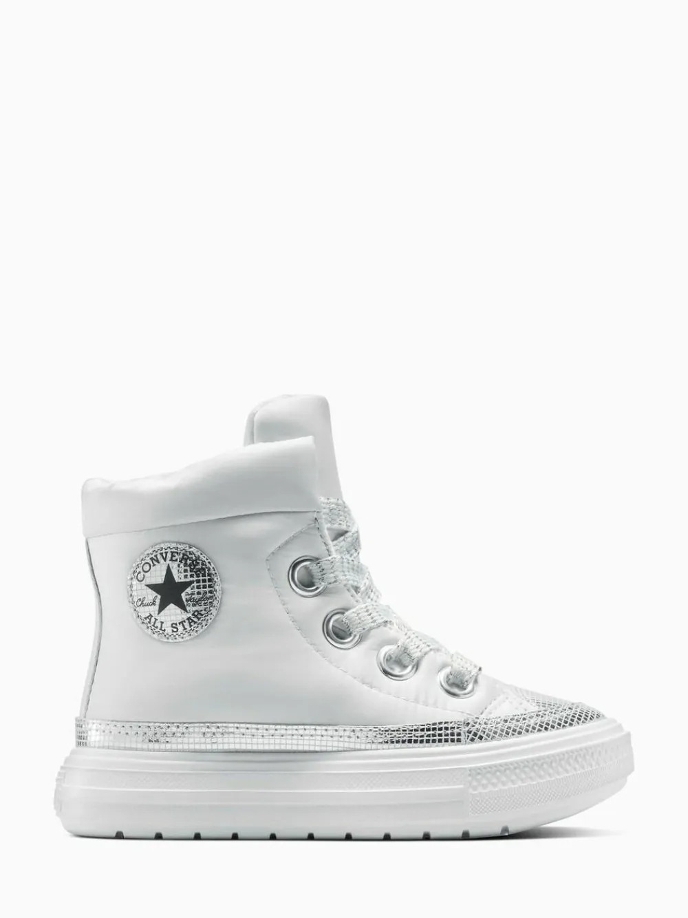 Clearance Converse Silver Chuck Taylor Kid Lift Trainers