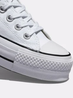 Hot Converse Platform Lift Chuck Ox Trainers White