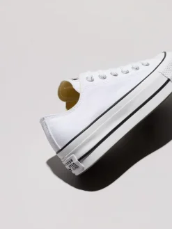 Hot Converse Platform Lift Chuck Ox Trainers White