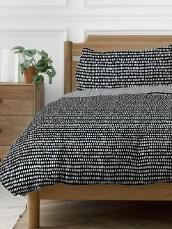 Clearance Copenhagen Home Black Arri Duvet Cover and Pillowcase Set