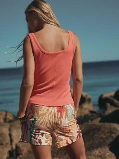 Best Next Pointelle Cami Vest Top Coral Pink