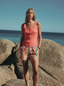 Best Next Pointelle Cami Vest Top Coral Pink