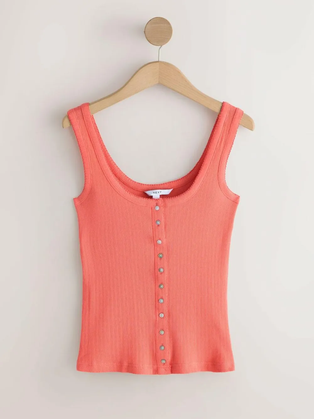 Best Next Pointelle Cami Vest Top Coral Pink