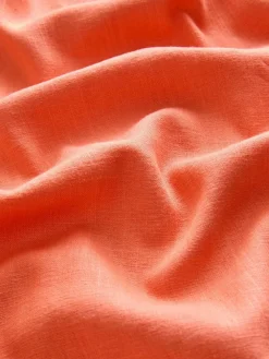 Online Next Smart Front Linen Blend Wide Leg Trousers Coral Pink