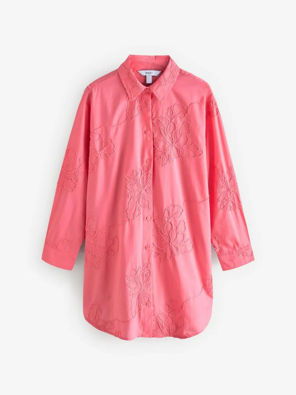 Outlet Next Textured Cornelli Cover-Up Shirt Coral Pink