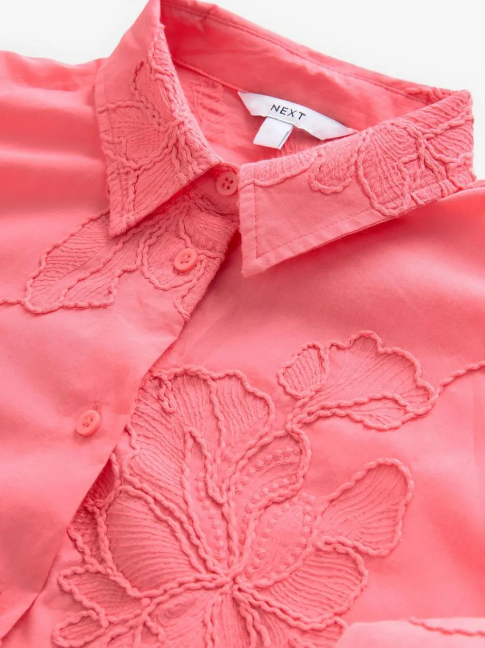 Outlet Next Textured Cornelli Cover-Up Shirt Coral Pink