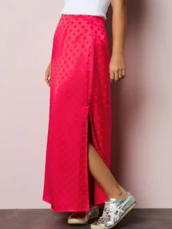 Next Jacquard Polka Dot Satin Skirt^Women Skirts